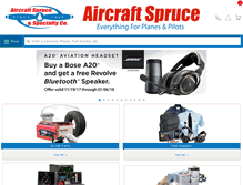 Tablet Screenshot of aircraftspruce.com