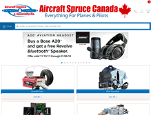 Tablet Screenshot of aircraftspruce.ca